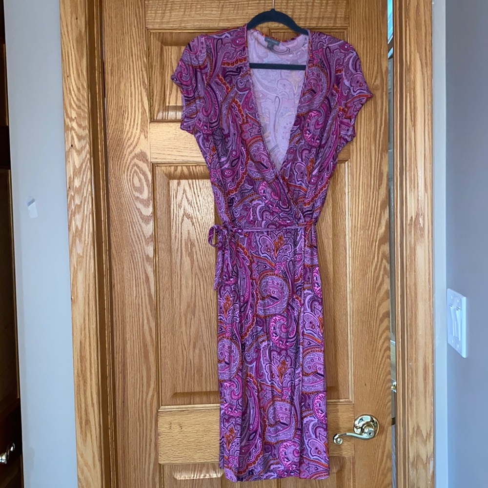 Ann Taylor Wrap Dress with Belt Size 10
